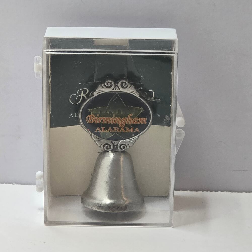 Rawcliffe Pewter Birmingham Alabama Mini Souvenir Bell 2002 New in Case
